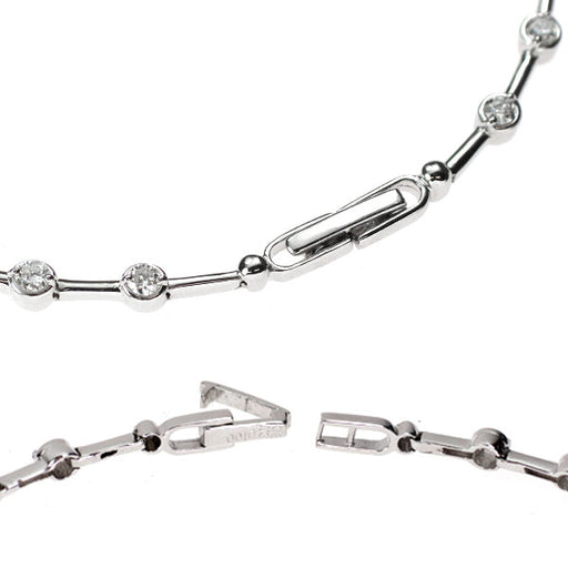 K18WG ダイヤモンド ブレスレット 1.00ct テニス — セルビー