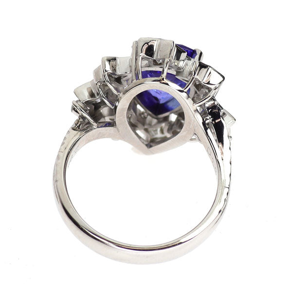 Pt900 タンザナイト ダイヤモンド リング 2.98ct D1.39ct
