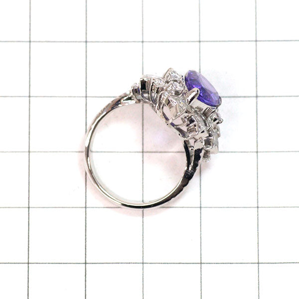 Pt900 タンザナイト ダイヤモンド リング 2.98ct D1.39ct