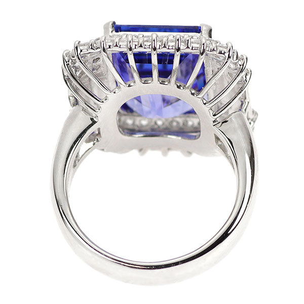 Pt900 タンザナイト ダイヤモンド リング 9.16ct D1.48ct
