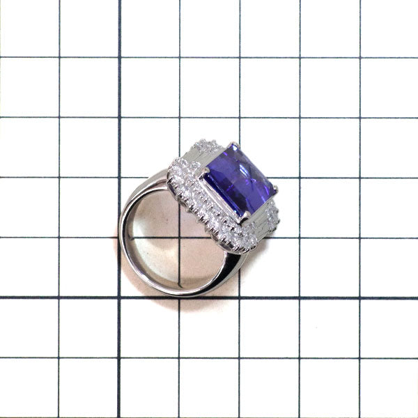 Pt900 タンザナイト ダイヤモンド リング 9.16ct D1.48ct