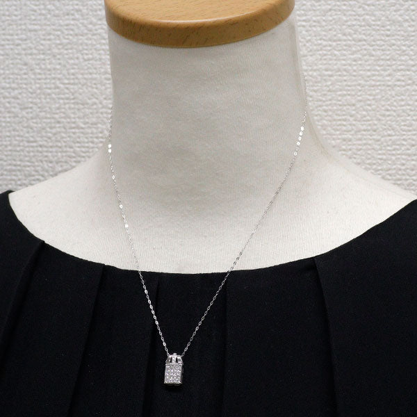 Les Essentials K18WG Diamond Pendant Necklace Mystery Setting 