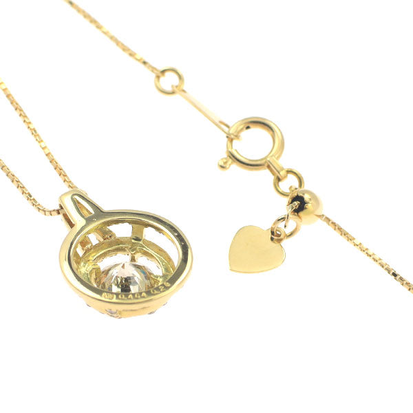 K18YG ダイヤモンド ペンダントネックレス 0.464ct D0.28ct