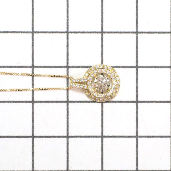 K18YG ダイヤモンド ペンダントネックレス 0.464ct D0.28ct
