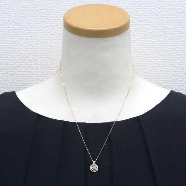 K18YG ダイヤモンド ペンダントネックレス 0.464ct D0.28ct