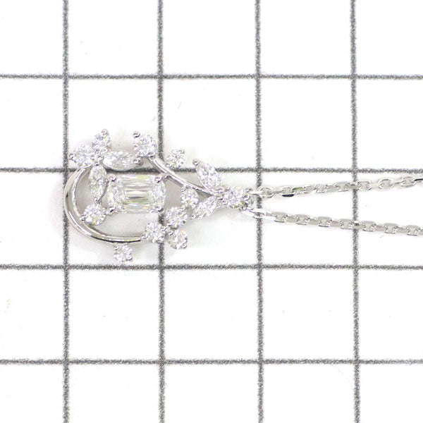Pt クリスクッションカット ダイヤモンド ネックレス 0.540ct E VS1 D0.55ct