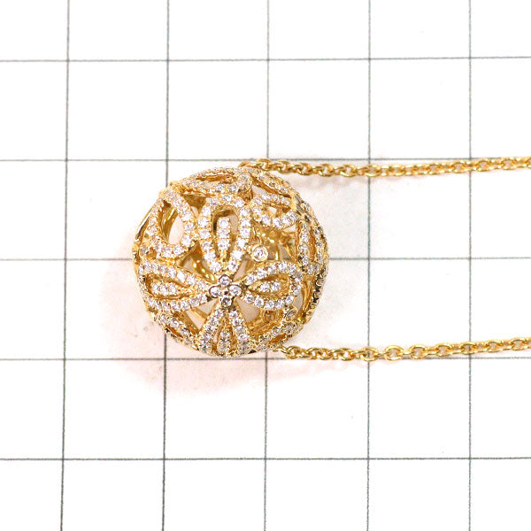 クイーン K18YG ダイヤモンド ペンダントネックレス 0.73ct
