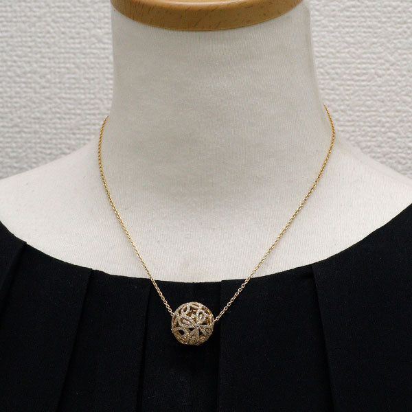 クイーン K18YG ダイヤモンド ペンダントネックレス 0.73ct