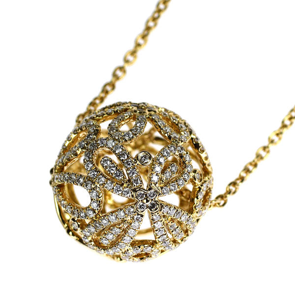 クイーン K18YG ダイヤモンド ペンダントネックレス 0.73ct