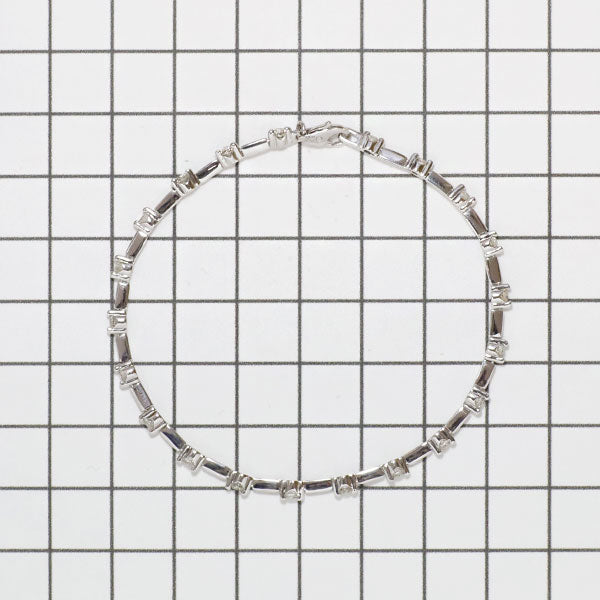 K18WG ダイヤモンド ブレスレット 1.00ct