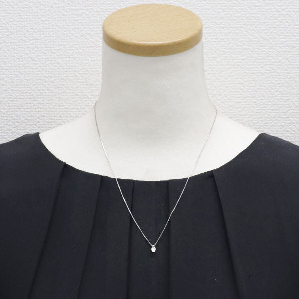 K18WG オクタゴナル ダイヤモンド ペンダントネックレス 0.275ct