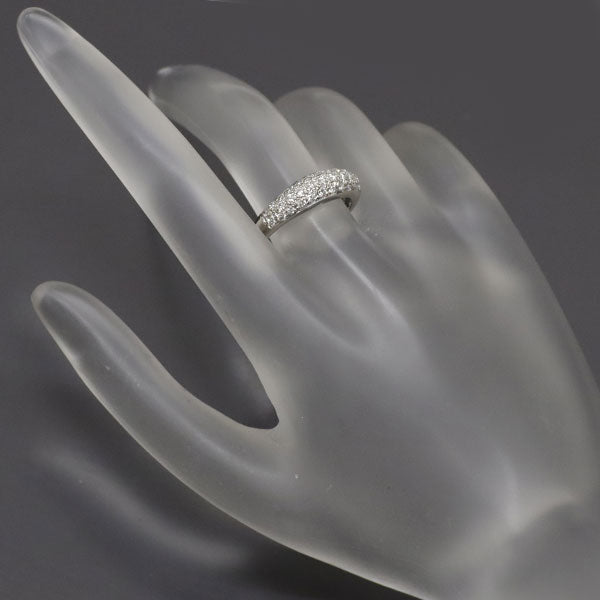 Tasaki Pearl Pt900 Diamond Ring 0.45ct Pavé 