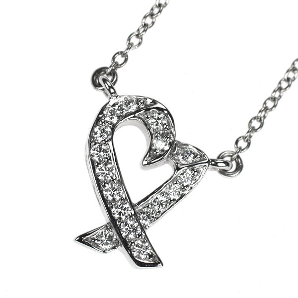 ティファニー Pt950 ダイヤモンド ペンダントネックレス ラビングハート