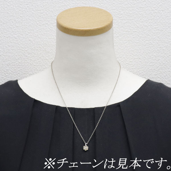 ベーネベーネ K18WG 天然イエロー/カラーレス ダイヤモンド ペンダントトップ 0.40ct フラワー