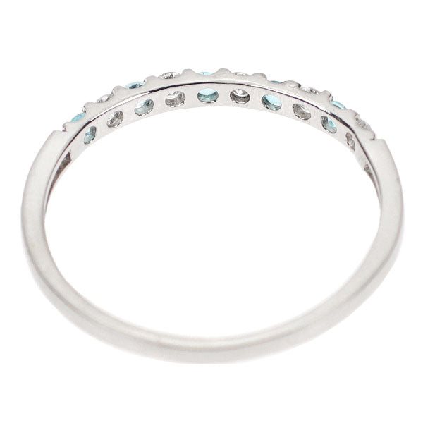 新品 Pt900 パライバトルマリン ダイヤモンド リング 0.10ct D0.10ct  ハーフエタニティ