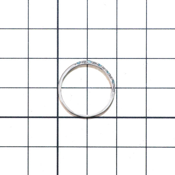 新品 Pt900 パライバトルマリン ダイヤモンド リング 0.10ct D0.10ct  ハーフエタニティ
