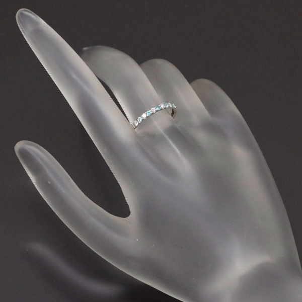 新品 Pt900 パライバトルマリン ダイヤモンド リング 0.10ct D0.10ct  ハーフエタニティ
