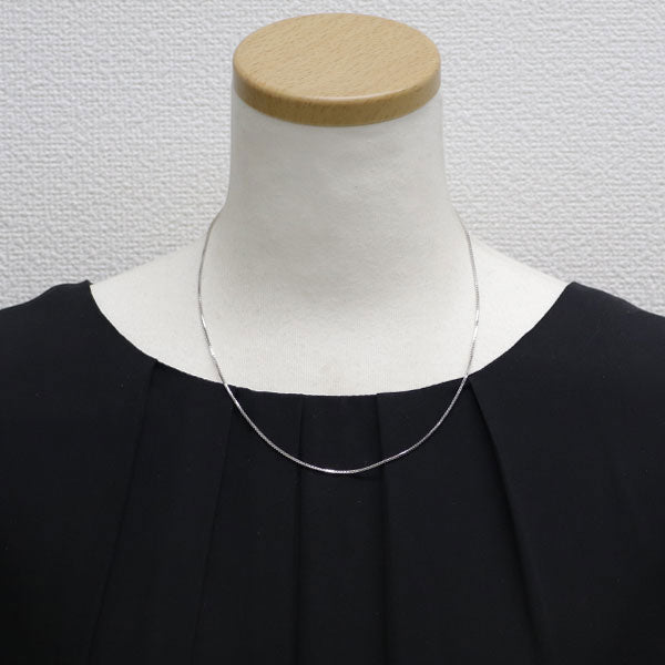 新品 K18WG チェーンネックレス ～45cm ベネチアン 1.1mm