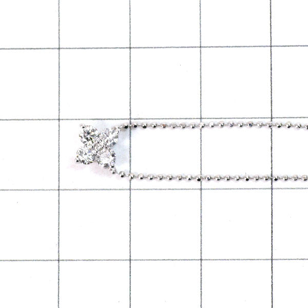 ポンテヴェキオ K18WG ダイヤモンド ペンダントネックレス 0.30ct  フラワー