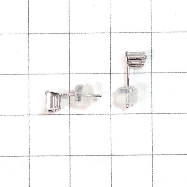 新品 Pt900 バケットカット ダイヤモンド ピアス 0.715ct E/F SI1