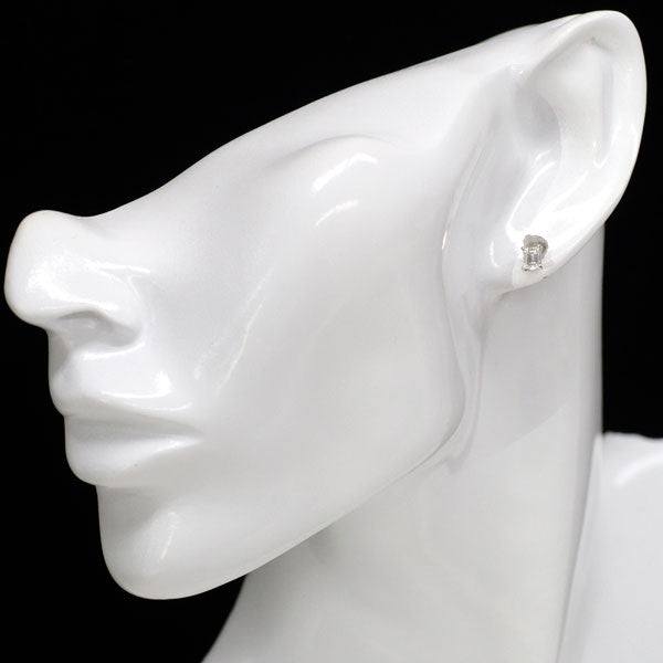 新品 Pt900 バケットカット ダイヤモンド ピアス 0.516ct F/H SI1