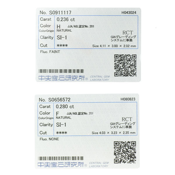 新品 Pt900 バケットカット ダイヤモンド ピアス 0.516ct F/H SI1