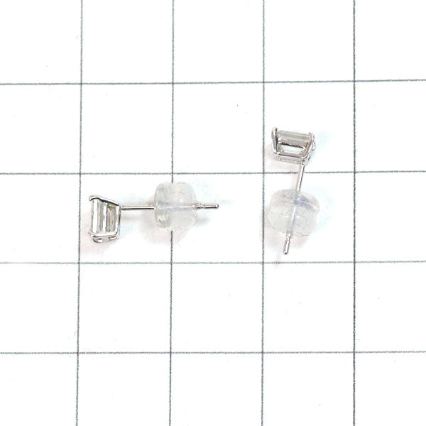 新品 Pt900 バケットカット ダイヤモンド ピアス 0.516ct F/H SI1