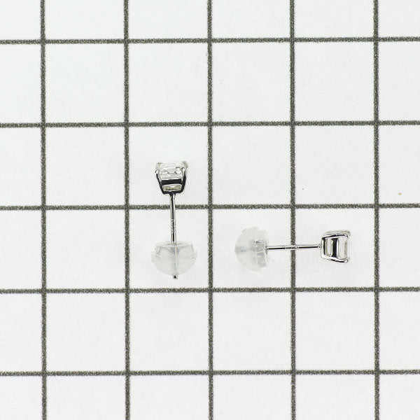 新品 Pt900 バケットカット ダイヤモンド ピアス 0.675ct E/F VS1