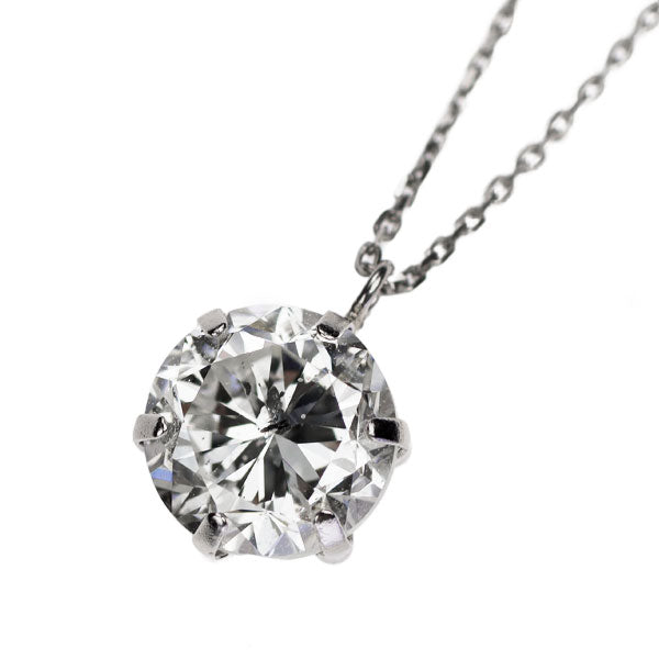 New Pt900/Pt850 Diamond Pendant Necklace 1.359ct J I1 Poor 