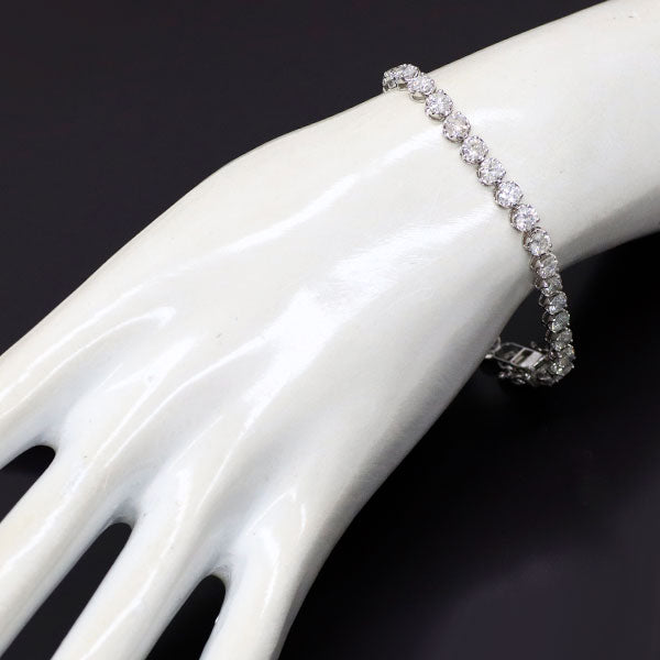 新品 K18WG ダイヤモンド ブレスレット D10.00ct 【エスコレ】テニス