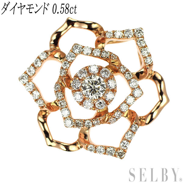 新品 K18PG ルビー ダイヤモンド ピアス 10.0ct D2.00ct