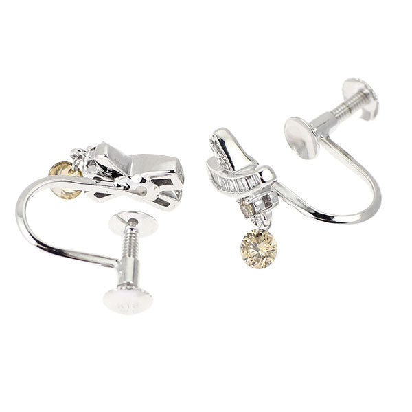 K18WG ダイヤモンド イヤリング 0.20ct