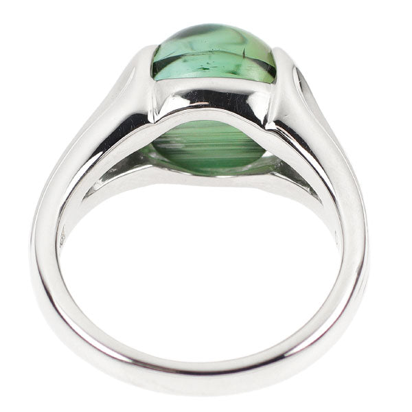 Pt900 トルマリンキャッツアイ ダイヤモンド リング 5.12ct D0.10ct