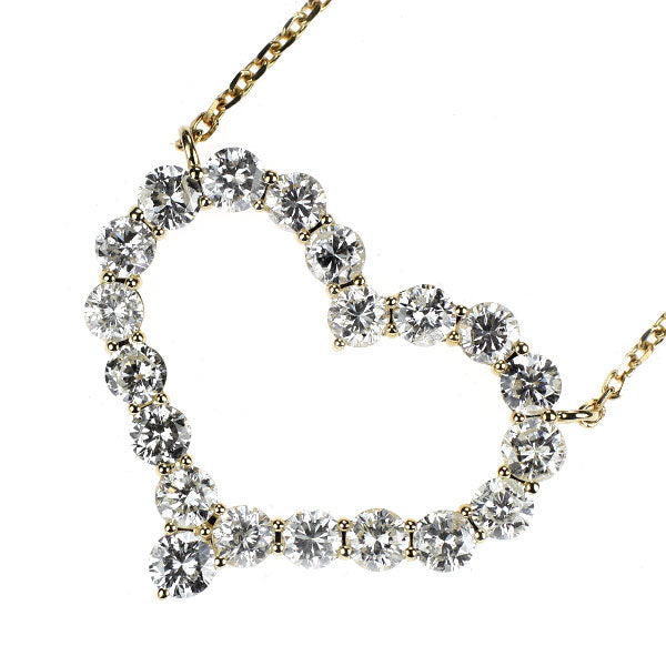新品 K18YG ダイヤモンド ペンダントネックレス 3.00ct ハート