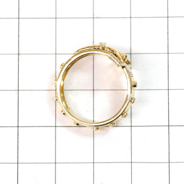 新品 K18YG ダイヤモンド リング 0.13ct クロス