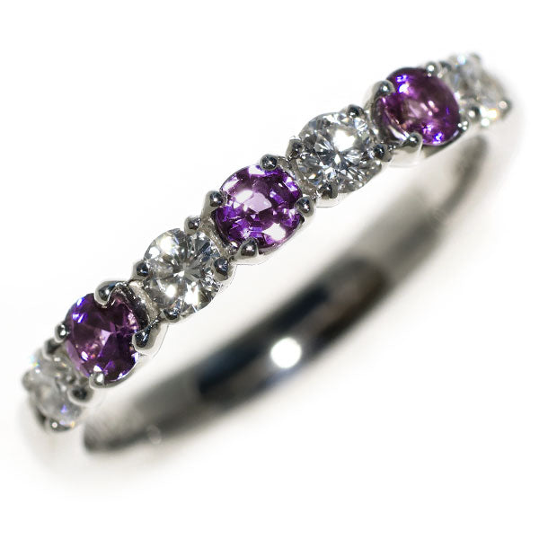 希少 Pt900 アレキサンドライト ダイヤモンド リング 0.35ct D0.34ct
