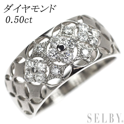 Pt900 ダイヤモンド リング 0.50ct フラワー — セルビー