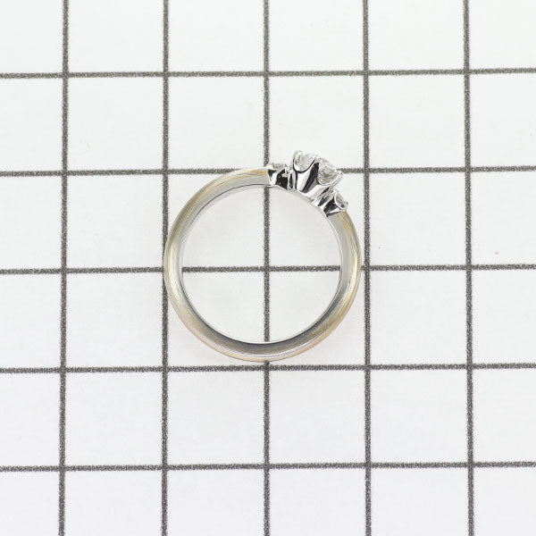 杢目金屋 SV/ K18/Pt900 ダイヤモンド  リング 0.322ct E VS1 3EXHC D0.04ct