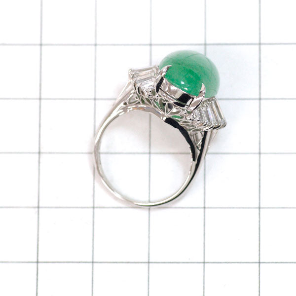 Pt900 翡翠 ダイヤモンド リング D1.45ct