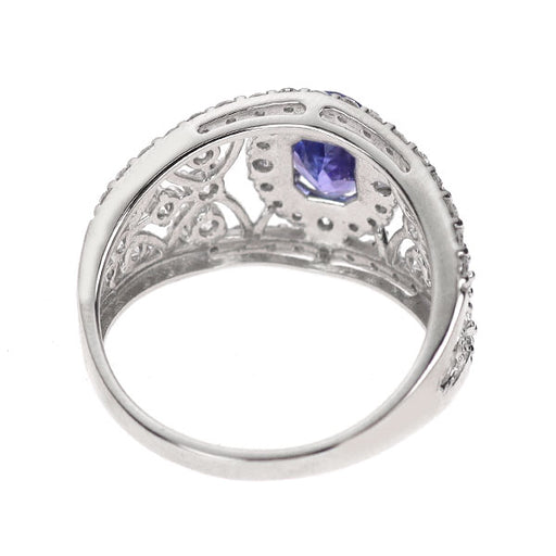 Pt950 タンザナイト ダイヤモンド リング 0.98ct D0.98ct