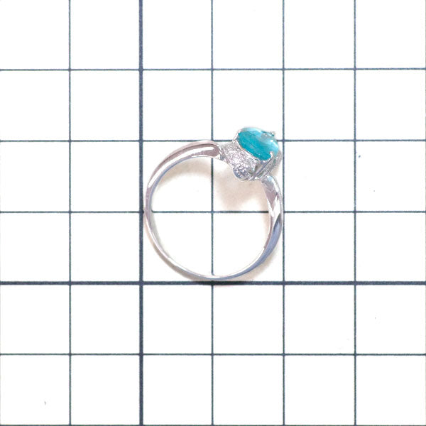 K18WG アパタイト ダイヤモンド リング 1.342ct D0.103ct