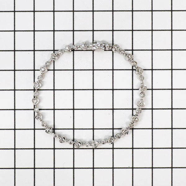 K18WG ダイヤモンド ブレスレット 1.00ct