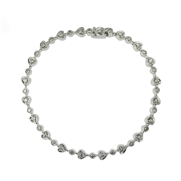 K18WG ダイヤモンド ブレスレット 1.00ct