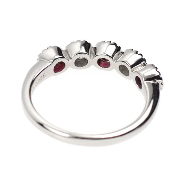 Pt900 ルビー ダイヤモンド リング 0.56ct D0.328ct