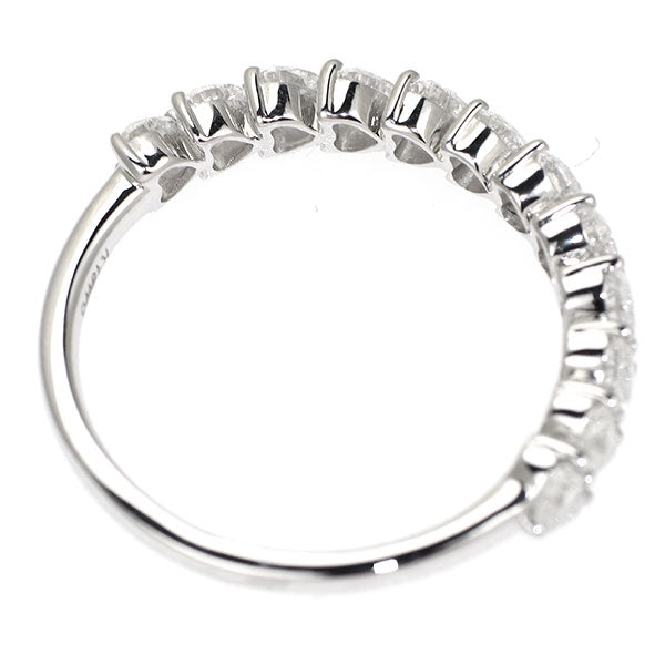 新品 K18WG ハートシェイプ ダイヤモンド リング D1.00ct ハーフエタニティ