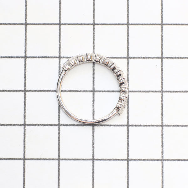 新品 K18WG ハートシェイプ ダイヤモンド リング D1.00ct ハーフエタニティ