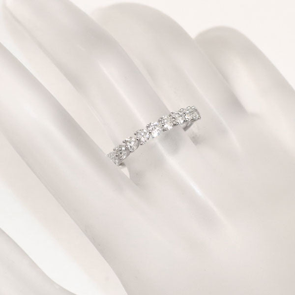 新品 K18WG ハートシェイプ ダイヤモンド リング D1.00ct ハーフエタニティ