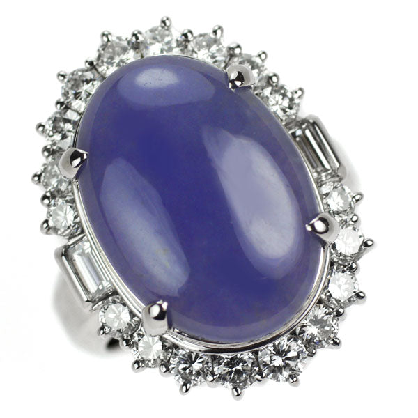 Pt900 ラベンダー翡翠 ダイヤモンド リング 8.63ct D1.50ct Pt900 ラベンダー翡翠 ダイヤモンド リング 8.63ct D1.50ct