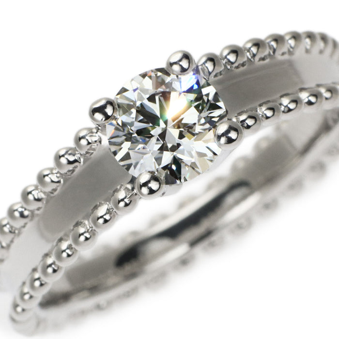 ヴァンクリーフ＆アーペル Pt950 ダイヤモンド リング 0.5ct D VVS2 EX エステル ソリティア 49号