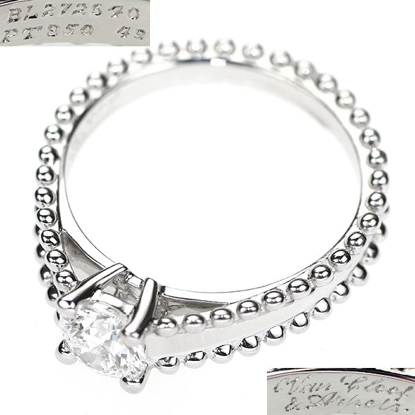 ヴァンクリーフ＆アーペル Pt950 ダイヤモンド リング 0.5ct D VVS2 EX エステル ソリティア 49号